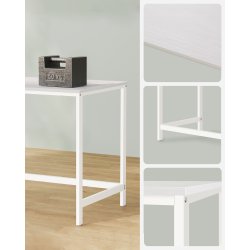 Skrivebord med 2 hylder - computerbord - hvid 120 x 60 x 75