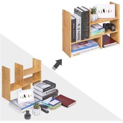 Hylder - skrivebordshylder - opbevaringshylder - brun bambus