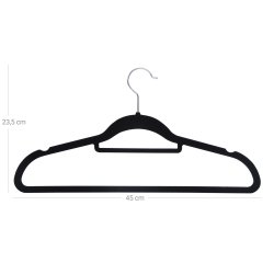 Tjbjler i velour med skridsikker buksestang - 20 stk sort