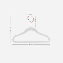 Brnebjler med skridsikker buksestang - 50 stk hvid velour