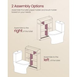 Badevrelsesskab - toiletskab - opbevaringsskab - hvid 20x60x80
