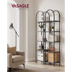 Stuereol - gulvreol med gr glas og sort stel 40x30,2x183,5