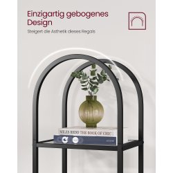 Stuereol - gulvreol med gr glas og sort stel 40x30,2x183,5