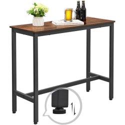 Barbord - hjbord i industrielt design - rustik brun 100x40x90