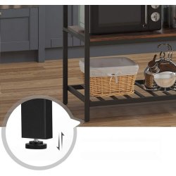 Kkken i industrielt design med hylder - rustik brun 120x60x90