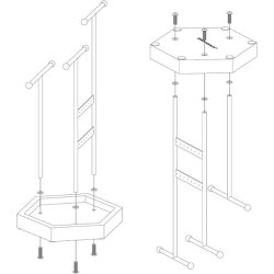 Smykketr - smykkestativ og smykkeholder - hvid og brun