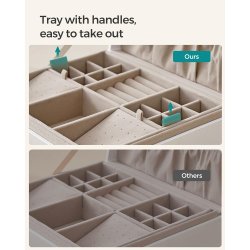 Smykkeskrin i kunstlder - skrin til smykkeopbevaring - hvid