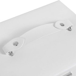 Smykkeskrin med mange rum - skrin til smykker - hvid kunstlder