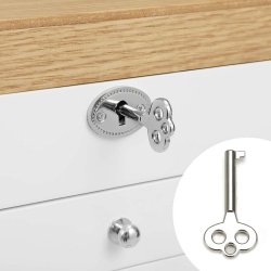 Smykkeskrin - smykkeskrin i tr med 2 skuffer, spejl og ls