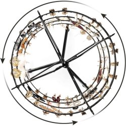 Smykkestativ til reringe og halskder - roterende - sort