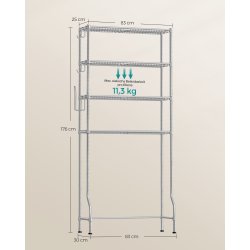 Badevrelsesreol - stlreol til over toilet og vaskemaskine - slv