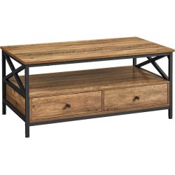 Sofabord - stuebord i industrielt design - valn�d brun 100x55x45