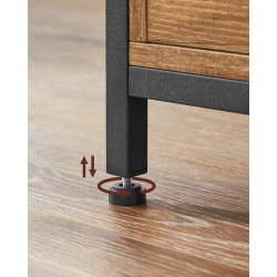 Sofabord - stuebord i industrielt design - valn�d brun 100x55x45