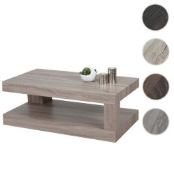 Sofabord - stuebord med 3D-struktur 40x110x60 cm ~ mrk eg look