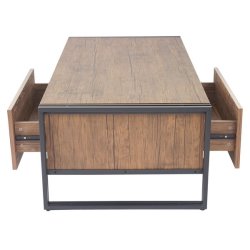 Sofabord med 3D struktur - TV-bord 41x120x60 cm med egetrsfiner