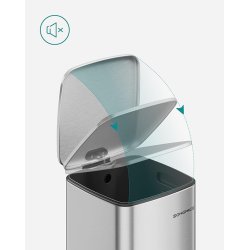 Pedalspand 30 liter - skraldespand med soft-close lg - slv