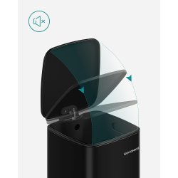 Pedalspand 30 liter - skraldespand med soft-close lg - sort