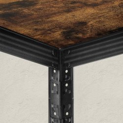 Stlreol - lagerreol - sort og rustik brun reol 150 x 37 x 37