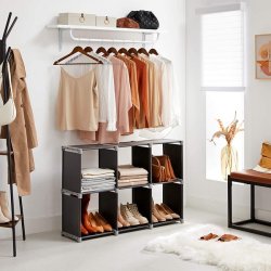 Reol system - trappereol - opbevaringslsning - sort 105 x 30 x 105