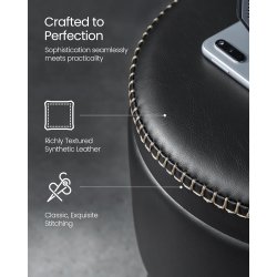 Sidebord med opbevaring - rundt sengebord - sort sde 32