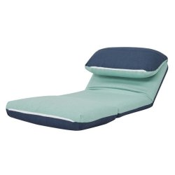 L�nestolsseng - sovestol og g�steseng - lysebl�/m�rkebl� sovestol 75x217