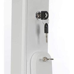 Smykkeskab med LED lys - spejlskab til smykker og makeup - hvid