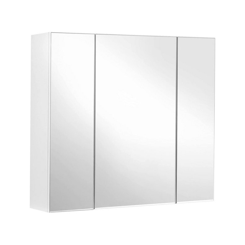 Spejlskab - vghngt skab med spejldr - hvid 55 x 60 x 15 cm