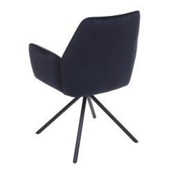 Spisestuestol - drejbar spisestol med fljlsde i antracit fljl stof