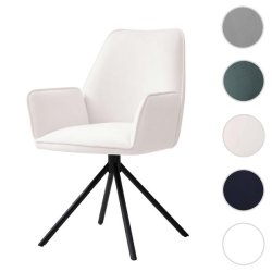 Spisestuestol - drejbar spisestol med fljlsde i creme beige stof
