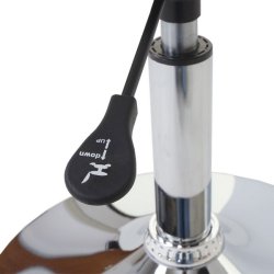 Spisestuestol - retro spisebordsstol med sort imiteret kunstlder