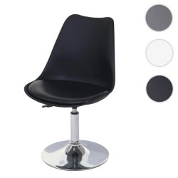 Spisestuestol - retro spisebordsstol med sort imiteret kunstlder