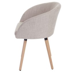 Spisestol - spisestuestol i retro 50'er design ~ creme/gr stof