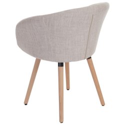 Spisestol - spisestuestol i retro 50'er design ~ creme/gr stof