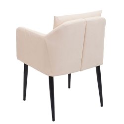 Spisebordsstole - 2 spisestole med ldersde i creme beige kunstlder