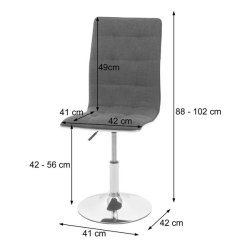 Spisebordsstole - 2 stk spisestuestole - spisestol med lysegr stofsde