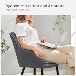 Spisebordsstol - spisestuestol og spisestol - gr� fl�jl stof