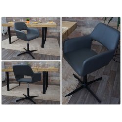 Spisestuestol - hjdejusterbar spisebordsstol - gr kunstlder