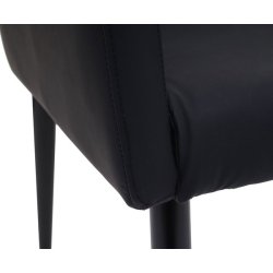 Spisebordsstole - 2 spisestole med ldersde i sort kunstlder