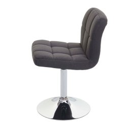 Spisestuestole - 2 drejbar spisebordsstole - mrkegrt stof