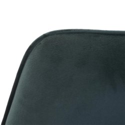 Spisestuestol - drejbar spisestol med fljlsde i grn fljl stof