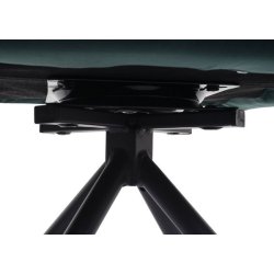 Spisestuestol - drejbar spisestol med fljlsde i grn fljl stof