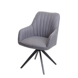 Spisestol - spisebordsstol og spisestuestol - lysegr stofsde