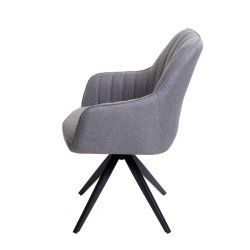 Spisestol - spisebordsstol og spisestuestol - lysegr stofsde