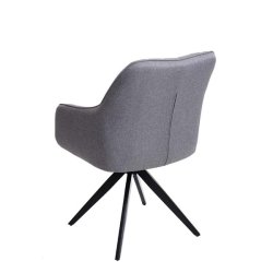 Spisestol - spisebordsstol og spisestuestol - lysegr stofsde