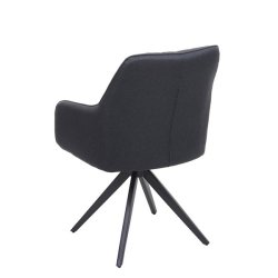 Spisestol - spisebordsstol og spisestuestol - mrkegr stofsde