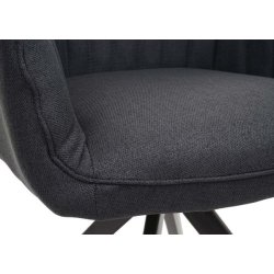 Spisestol - spisebordsstol og spisestuestol - mrkegr stofsde