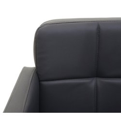 Spisebordsstol - 360 roterbar spisestol - gr imiteret PU kunstlder