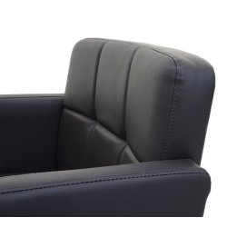 Spisebordsstol - 360 roterbar spisestol - gr imiteret PU kunstlder