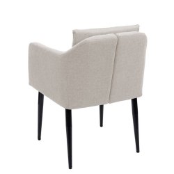 Spisebordsstole - 2 spisestole med stofsde i creme beige stof