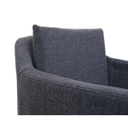 Spisebordsstole - 2 spisestole med stofsde i mrkegr stof